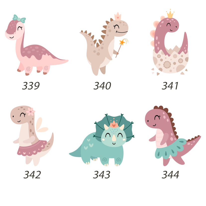 Coton lavable dinosaure (343)