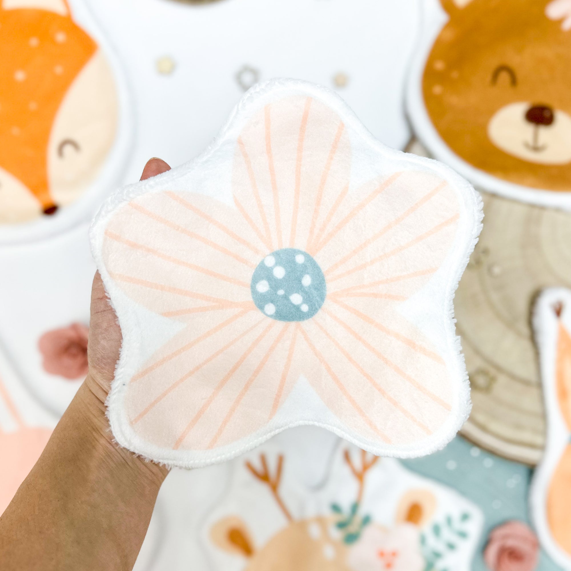 Coton lavable bĂ©bĂ© XXL â fleur â coton rĂ©utilisable et ultra doux