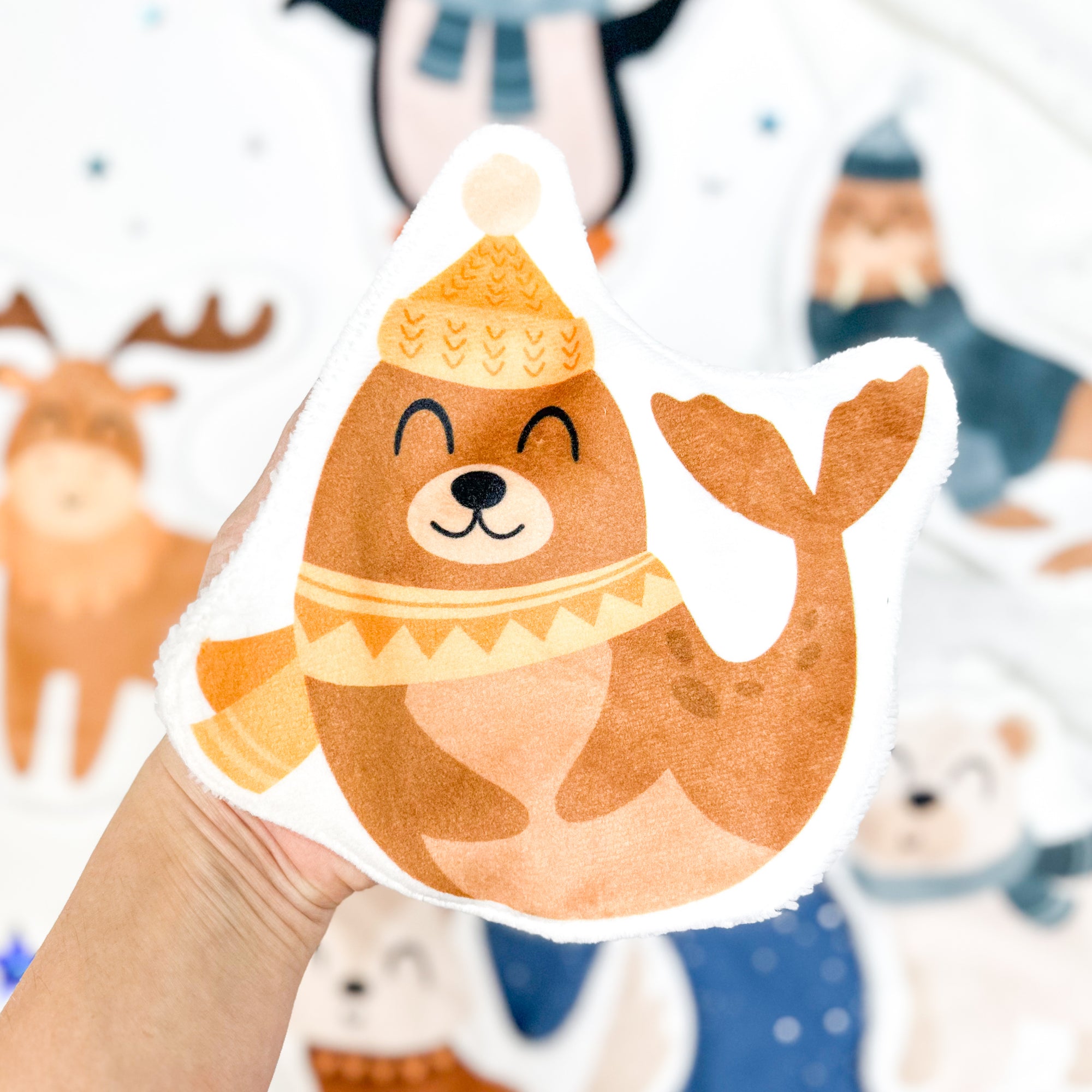 Coton lavable bĂ©bĂ© XXL â phoque â coton rĂ©utilisable et ultra doux