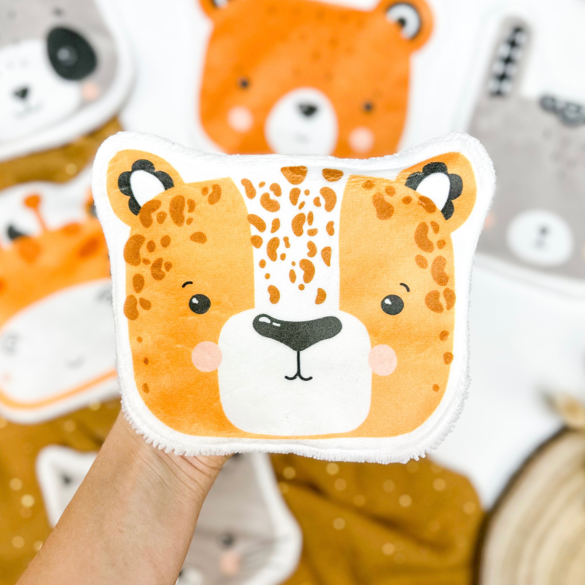 Coton lavable bĂ©bĂ© XXL â lĂ©opard scandinave â coton rĂ©utilisable et ultra doux