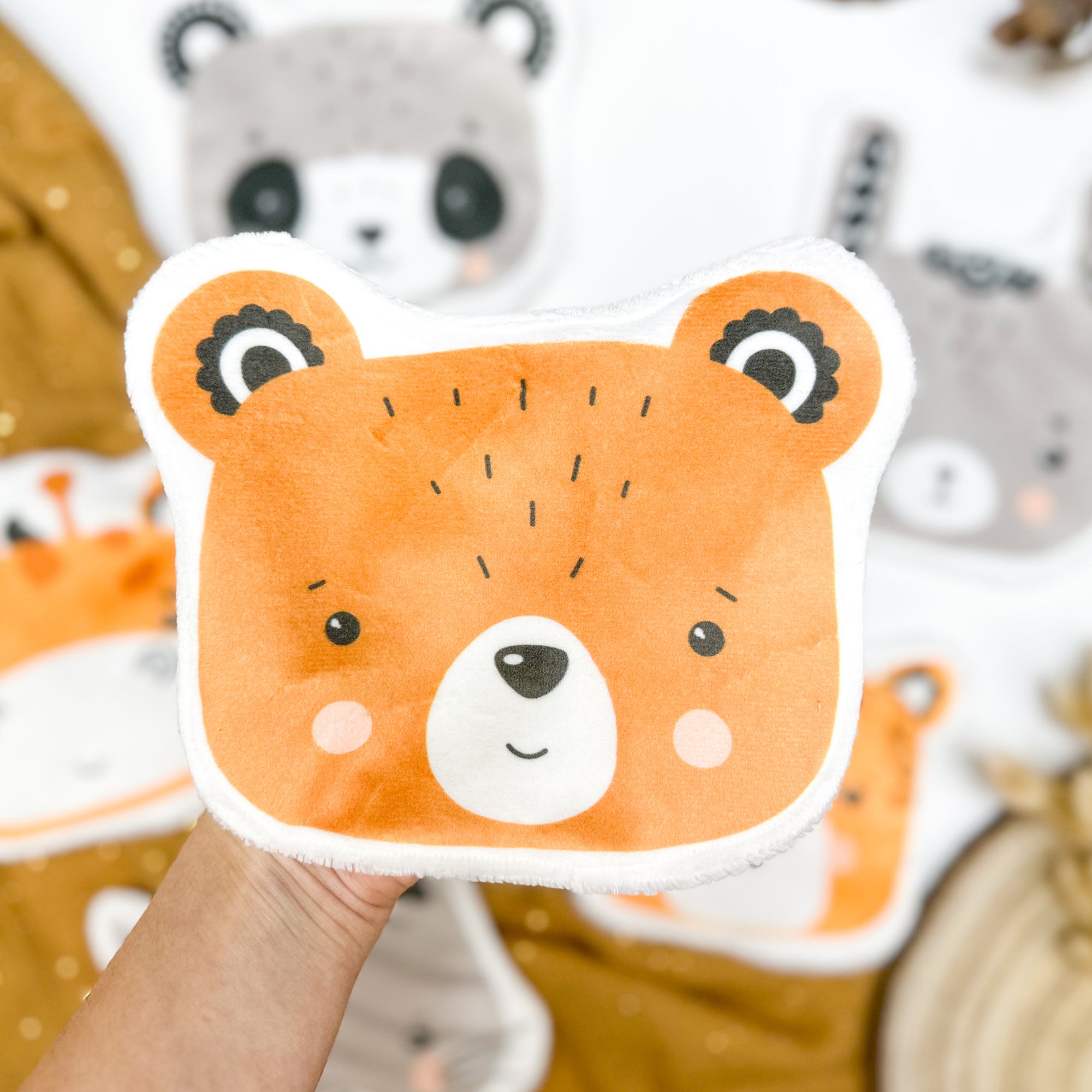 Coton lavable bĂ©bĂ© XXL â ours scandinave â coton rĂ©utilisable et ultra doux