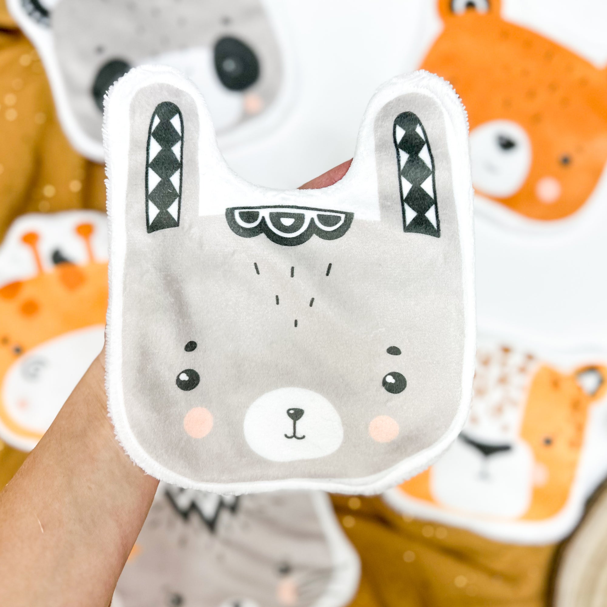 Coton lavable bĂ©bĂ© XXL â lapin scandinave â coton rĂ©utilisable et ultra doux