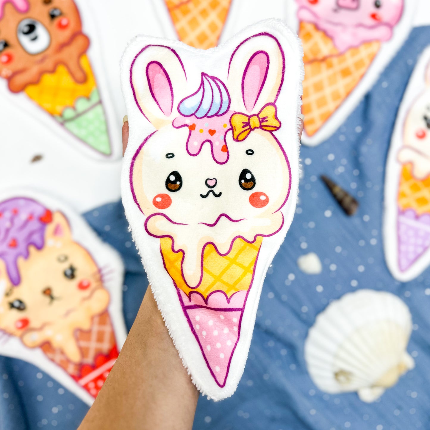 Coton lavable glace lapin (179)