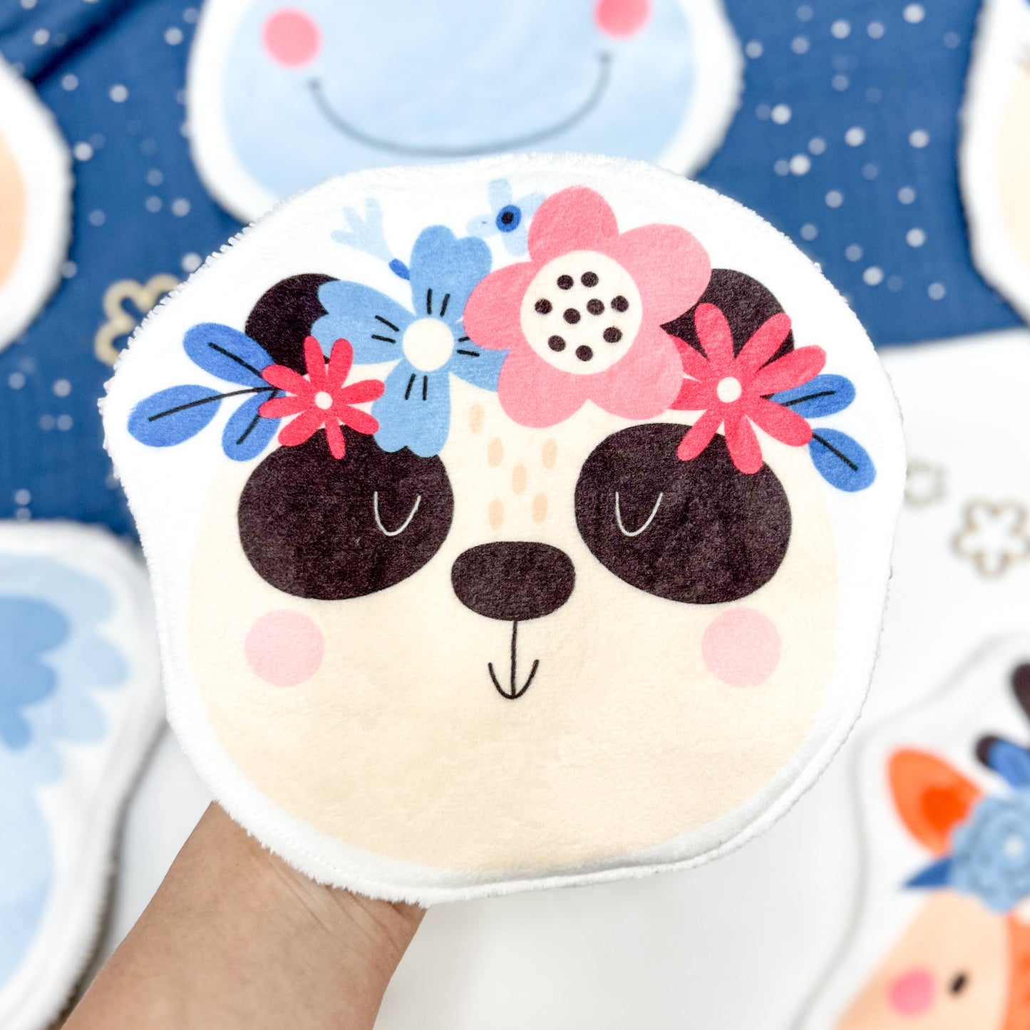 Coton lavable panda fleuri (74)