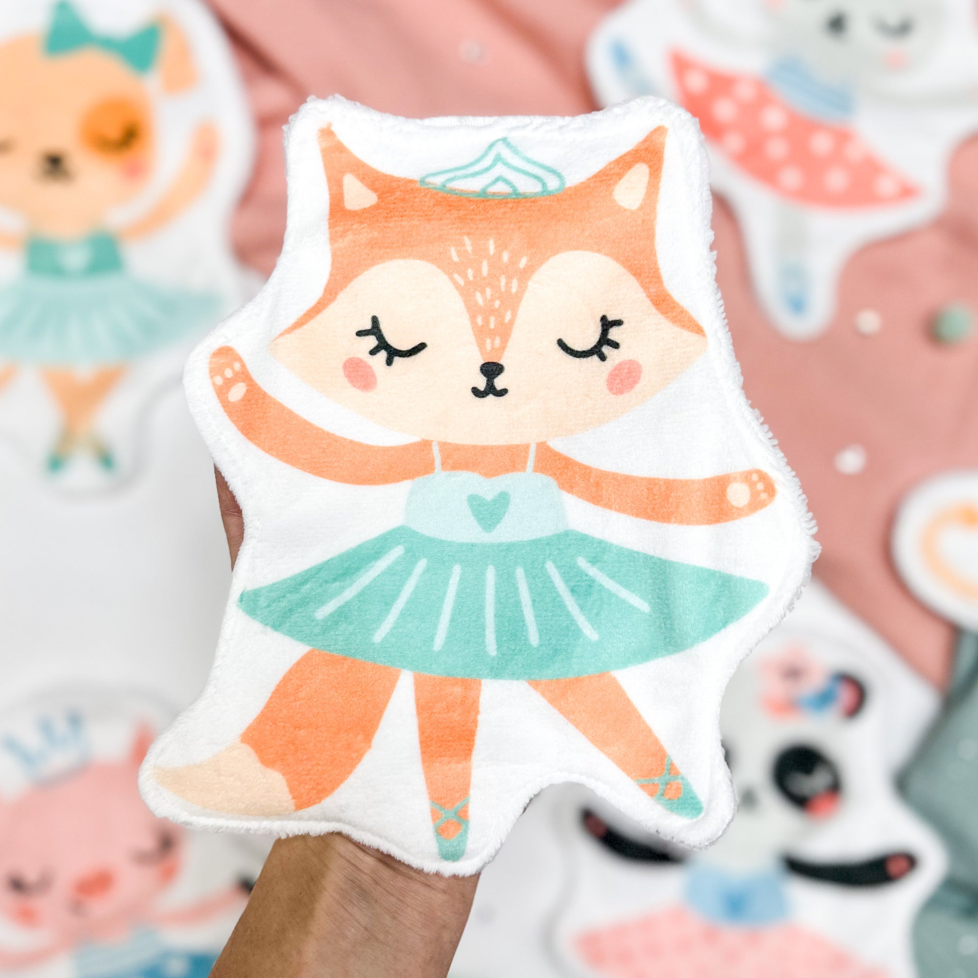 Coton lavable bébé XXL –  renard danseuse étoile – coton réutilisable et ultra doux