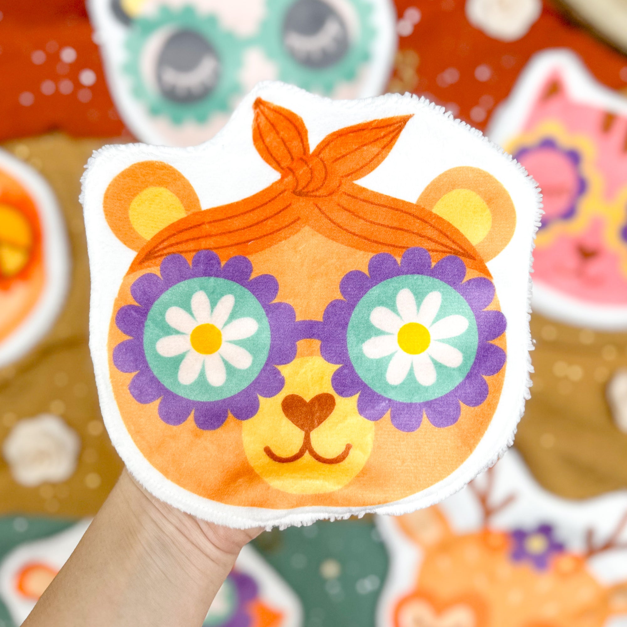 Coton lavable bĂ©bĂ© XXL â ours hippie  â coton rĂ©utilisable et ultra doux