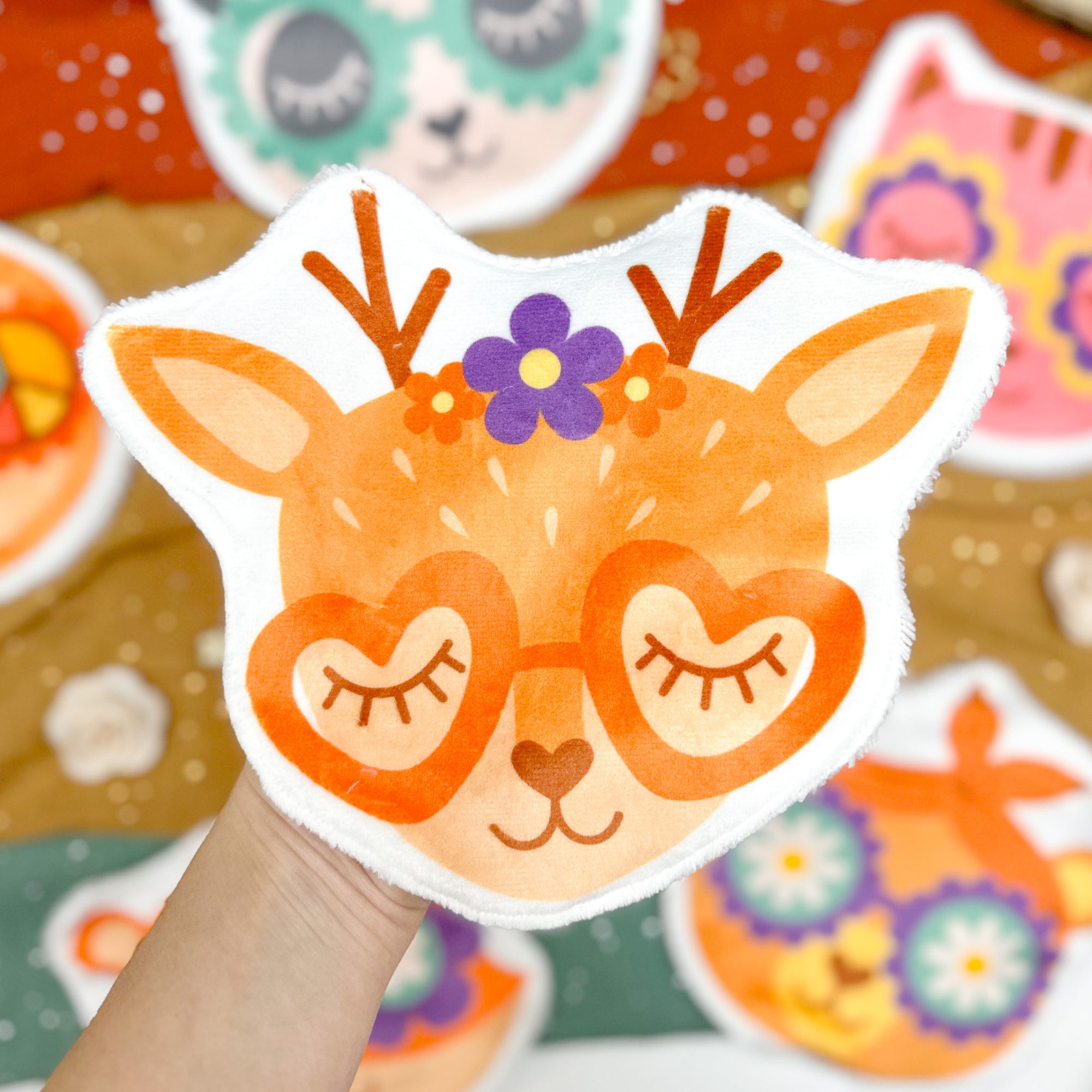 Coton lavable bĂ©bĂ© XXL â cerf hippie  â coton rĂ©utilisable et ultra doux