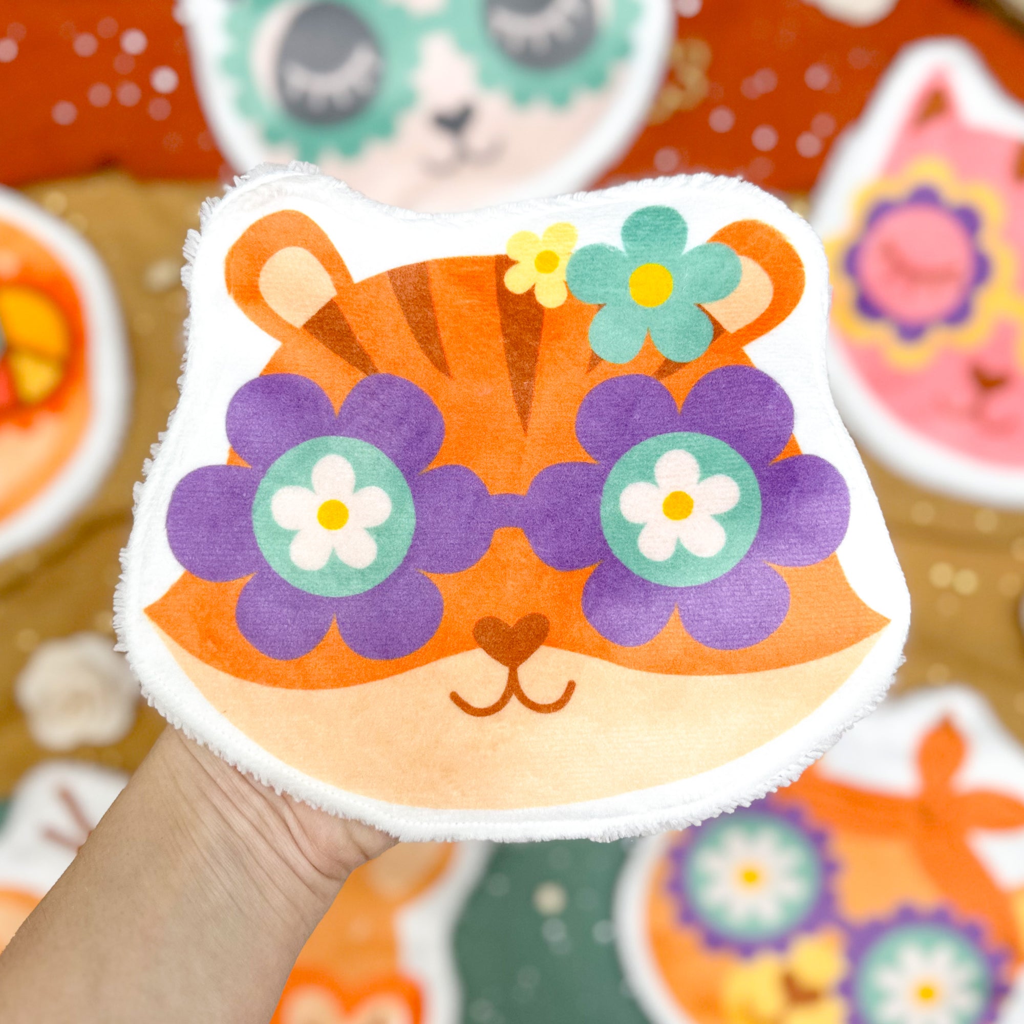 Coton lavable bĂ©bĂ© XXL â tigre hippie  â coton rĂ©utilisable et ultra doux