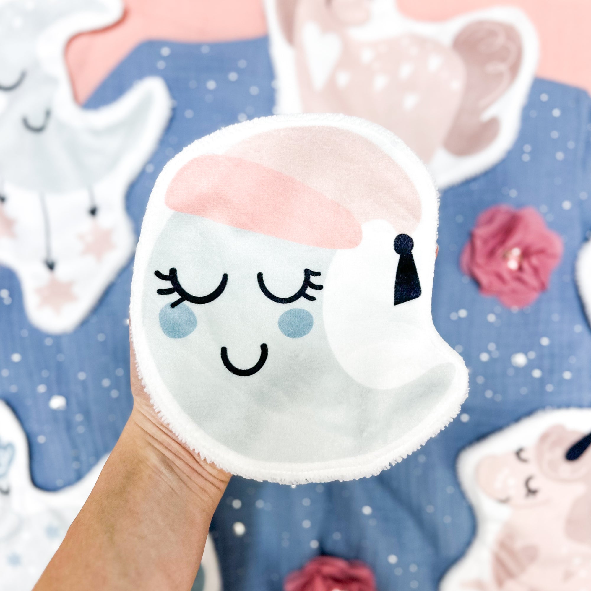 Coton lavable bĂ©bĂ© XXL â lune â coton rĂ©utilisable et ultra doux