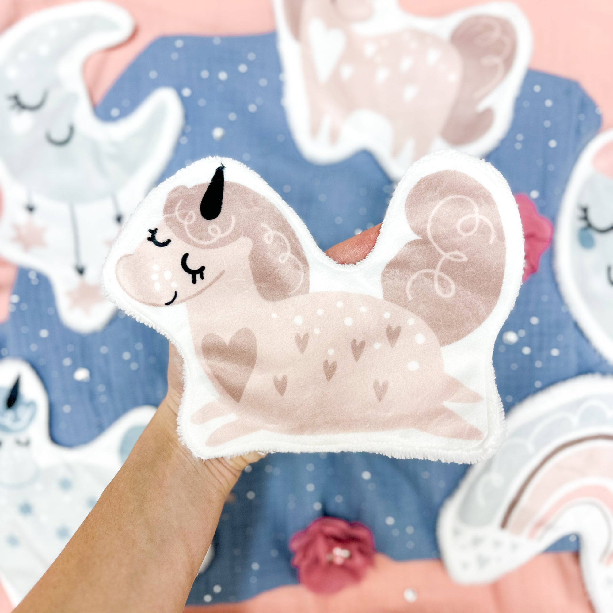 Coton lavable bĂ©bĂ© XXL â licorne â coton rĂ©utilisable et ultra doux