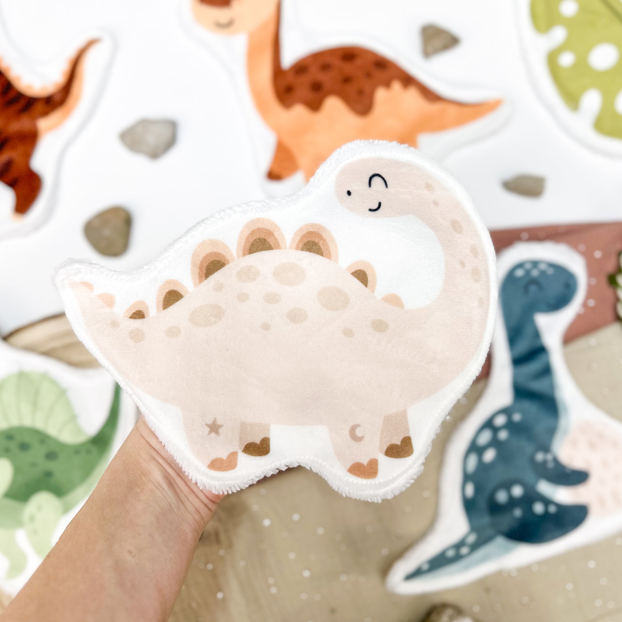 Coton lavable bébé XXL – dinosaure – coton réutilisable et ultra doux