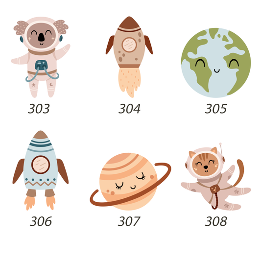 Coton lavable astronaute chat (308)