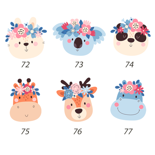 Coton lavable hippopotame fleuri (77)
