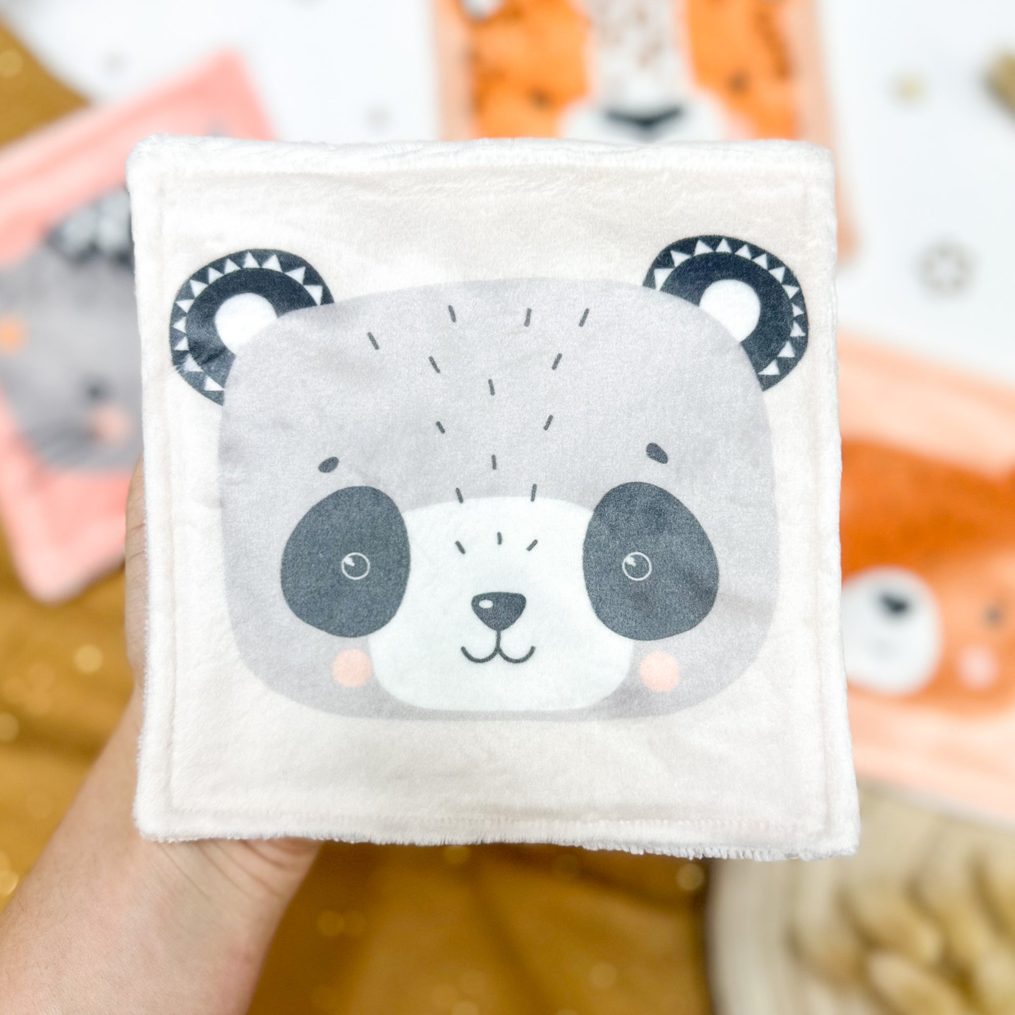 Cotons Lavables Bébé 15x15cm  – Petits Compagnons Scandinaves - Lot De 4