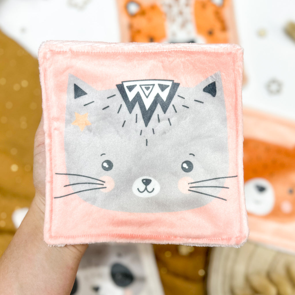 Cotons Lavables Bébé 15x15cm  – Petits Compagnons Scandinaves - Lot De 4