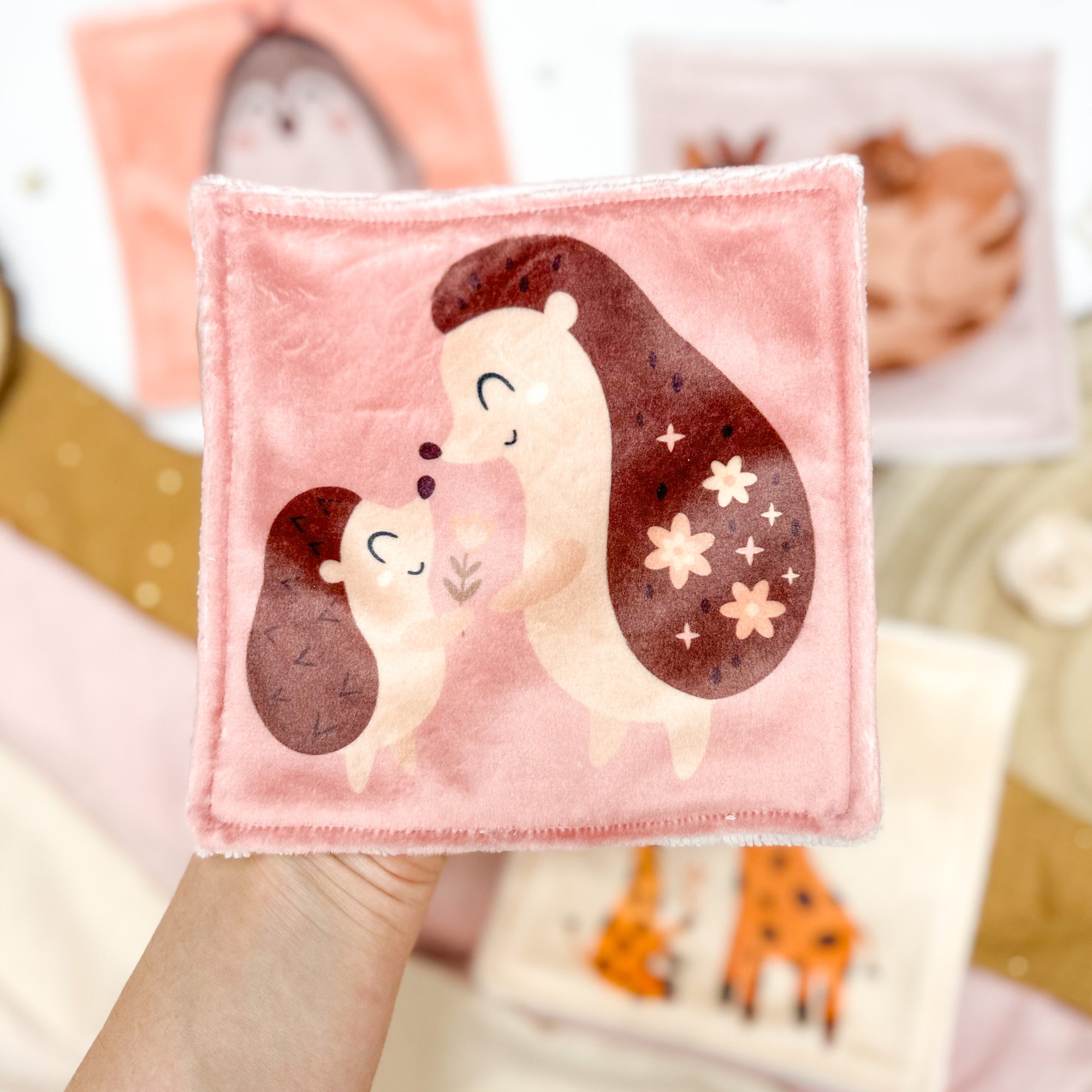 Cotons Lavables Bébé 15x15cm  – Maman & Moi - Lot De 4