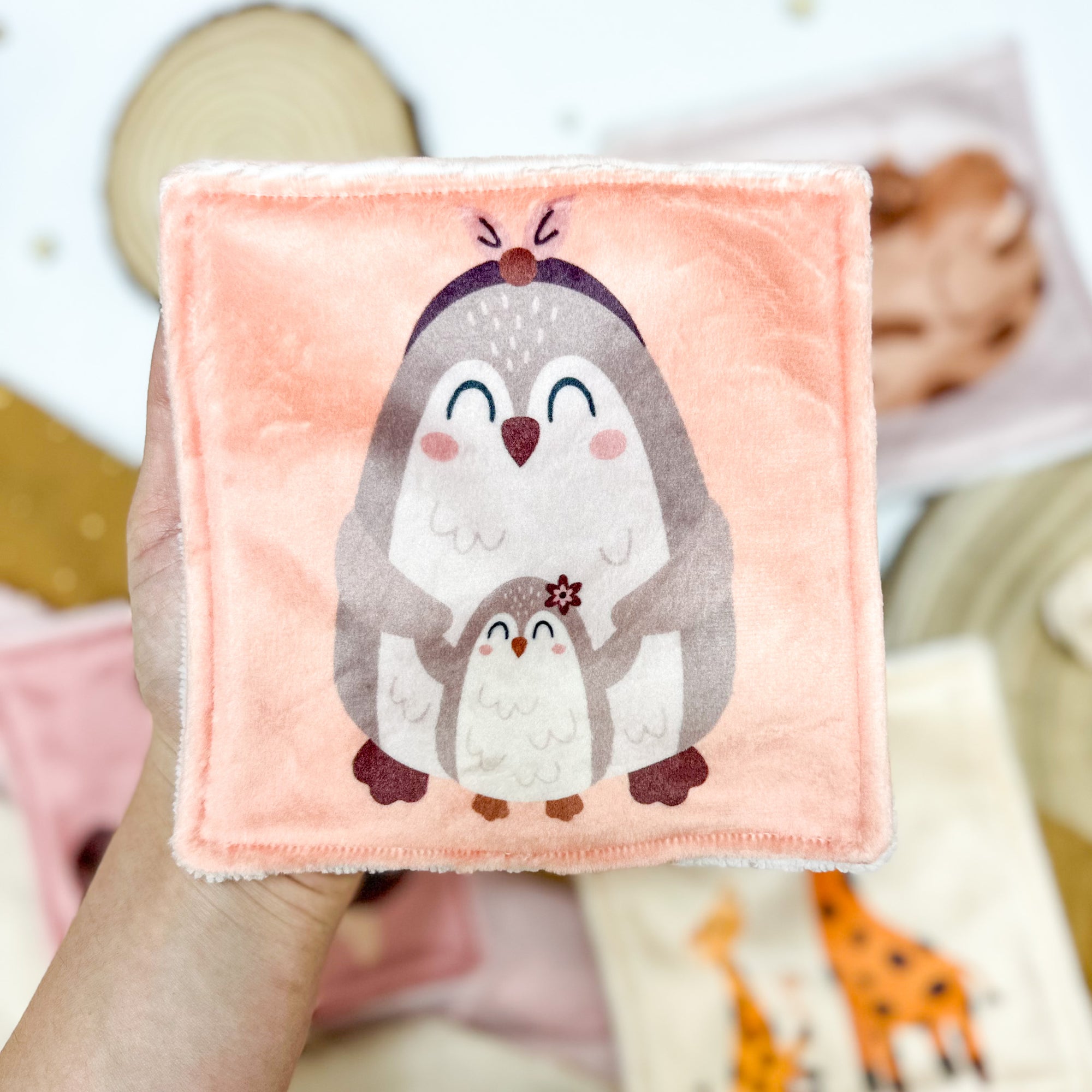 Cotons Lavables Bébé 15x15cm  – Maman & Moi - Lot De 4