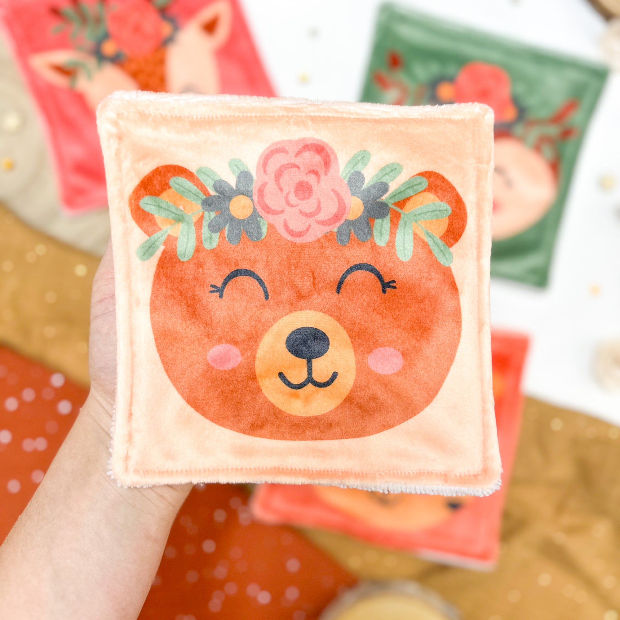 Cotons Lavables Bébé 15x15cm  – Les Bohèmes de la Forêt - Lot De 4