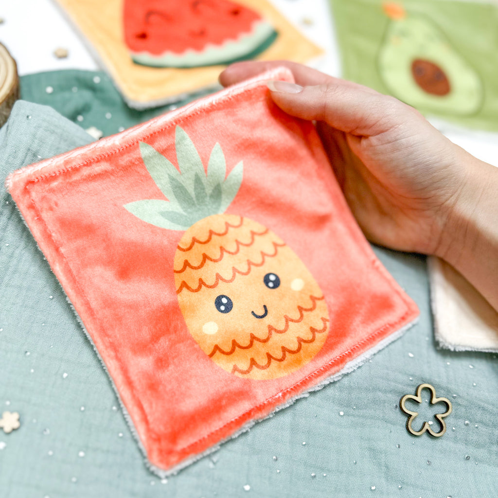 Cotons Lavables Bébé 15x15cm  – Smoothie de Câlins - Lot De 4