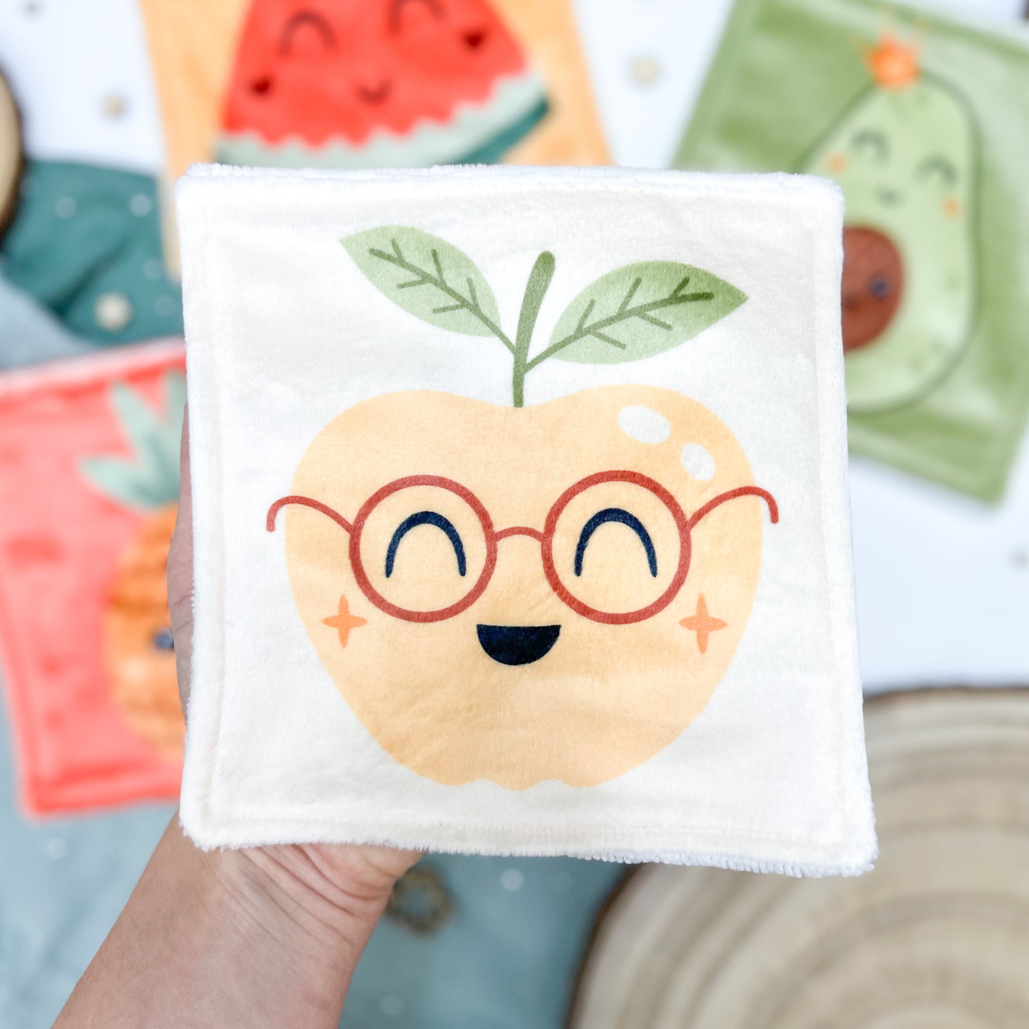 Cotons Lavables Bébé 15x15cm  – Smoothie de Câlins - Lot De 4