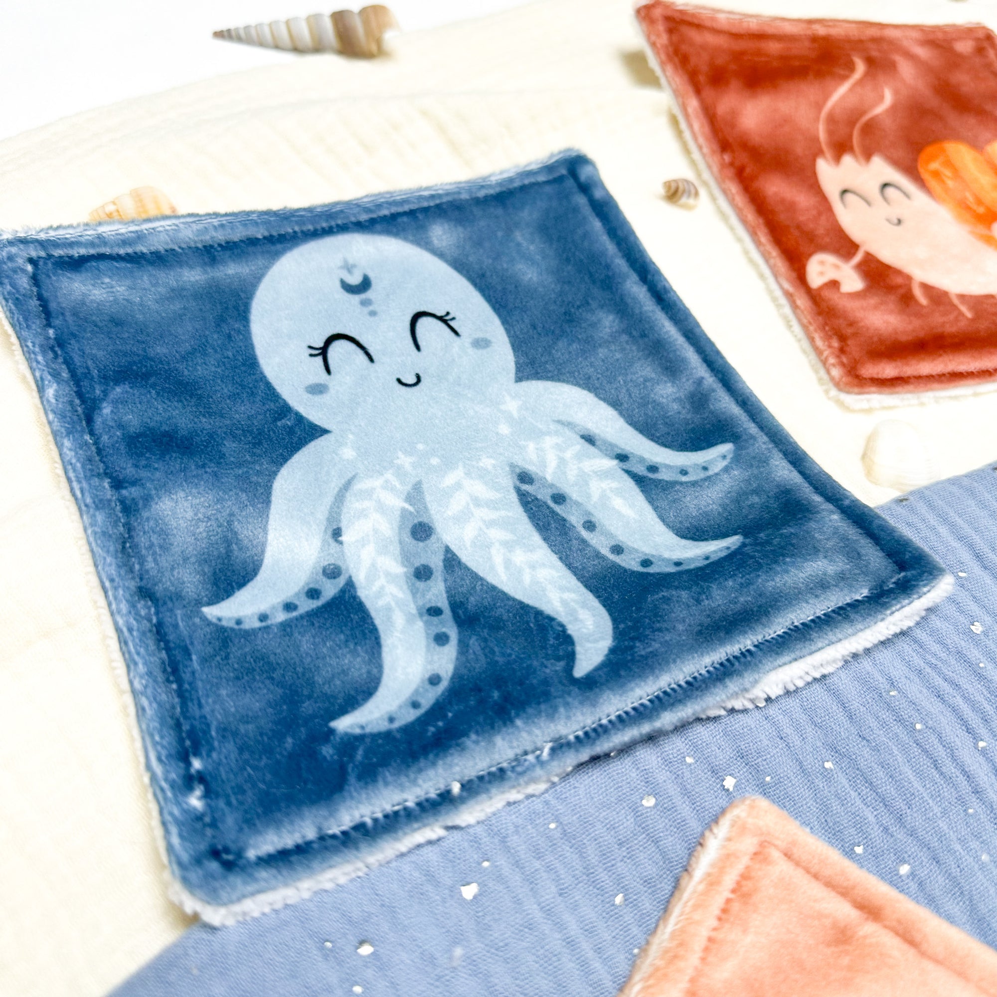 Cotons Lavables Bébé 15x15cm  – Tendresse Salée - Lot De 4