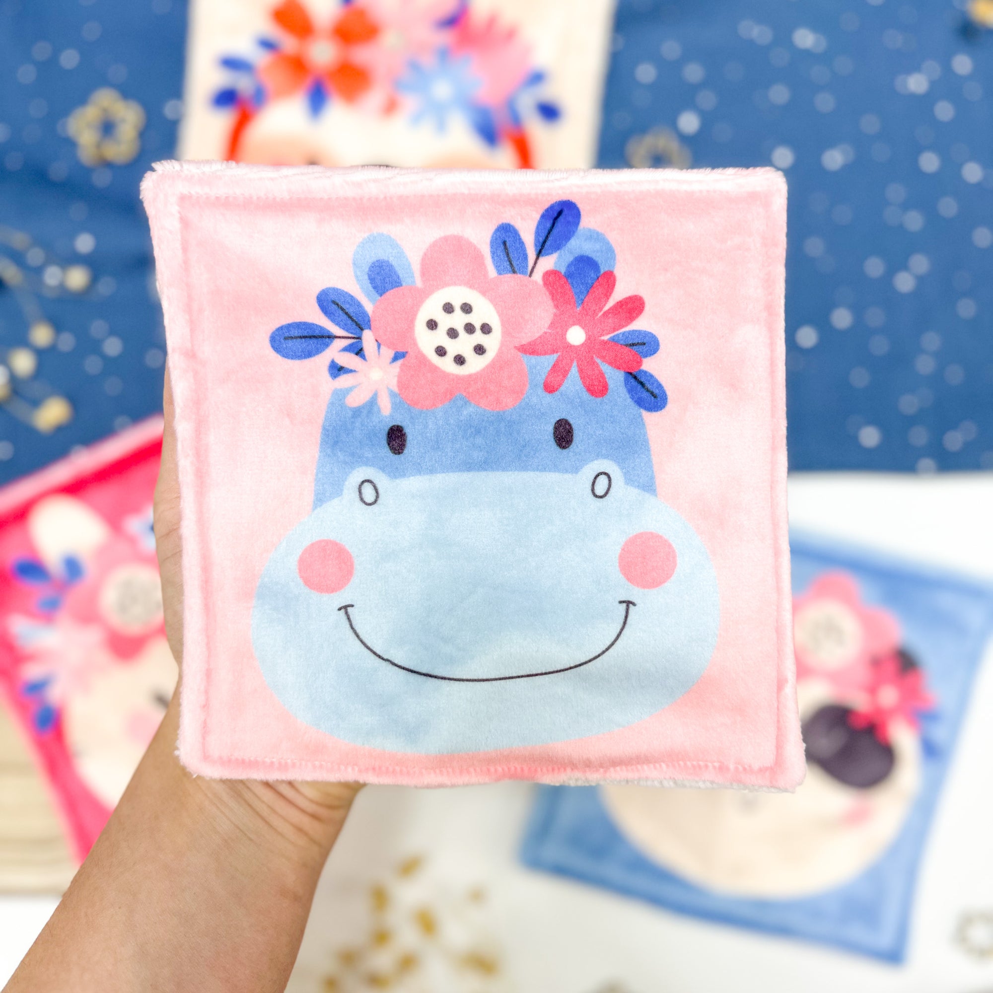 Cotons Lavables Bébé 15x15cm  – Les Petits Fleuris - Lot De 4