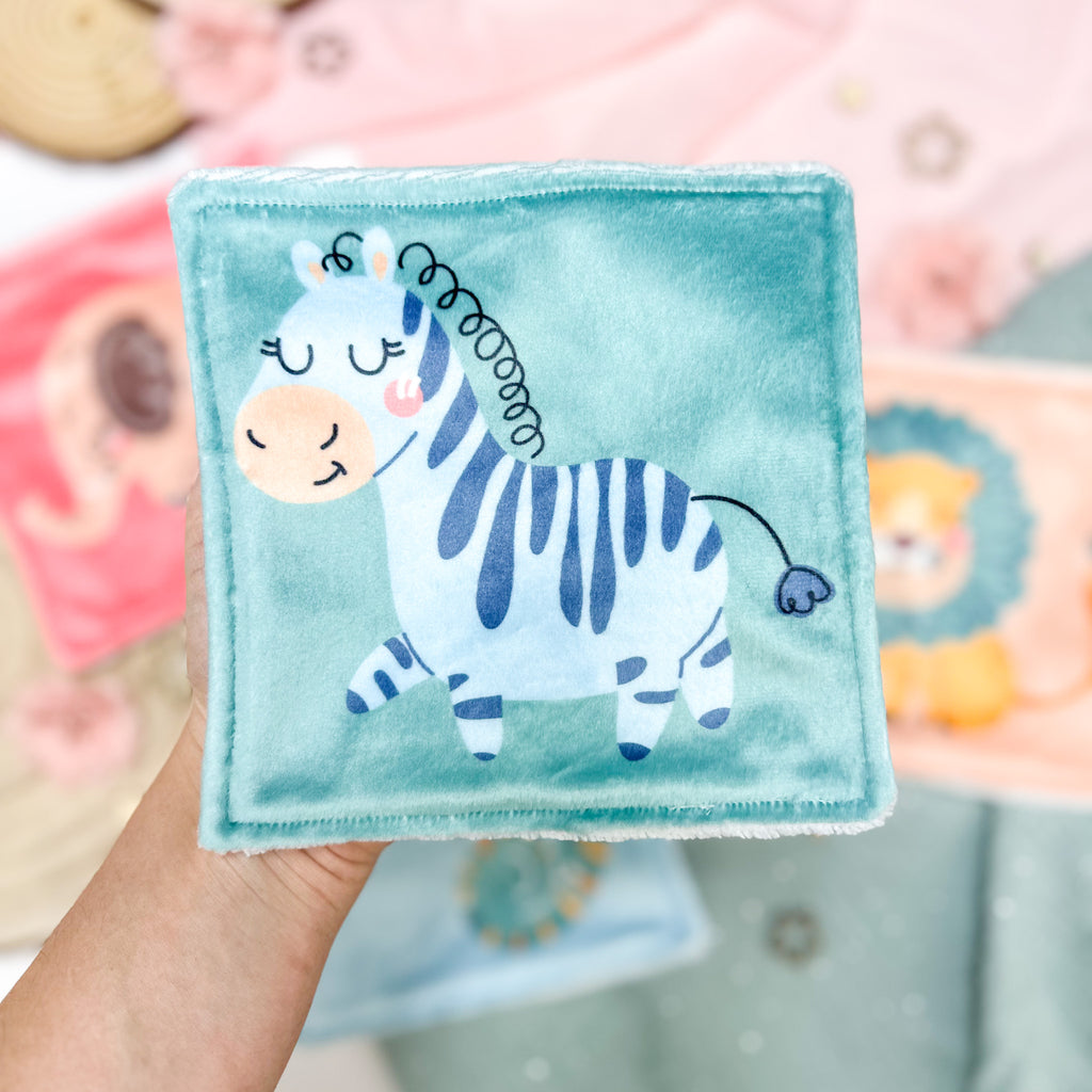 Cotons Lavables Bébé 15x15cm  – Petite Jungle Rêveuse - Lot De 4