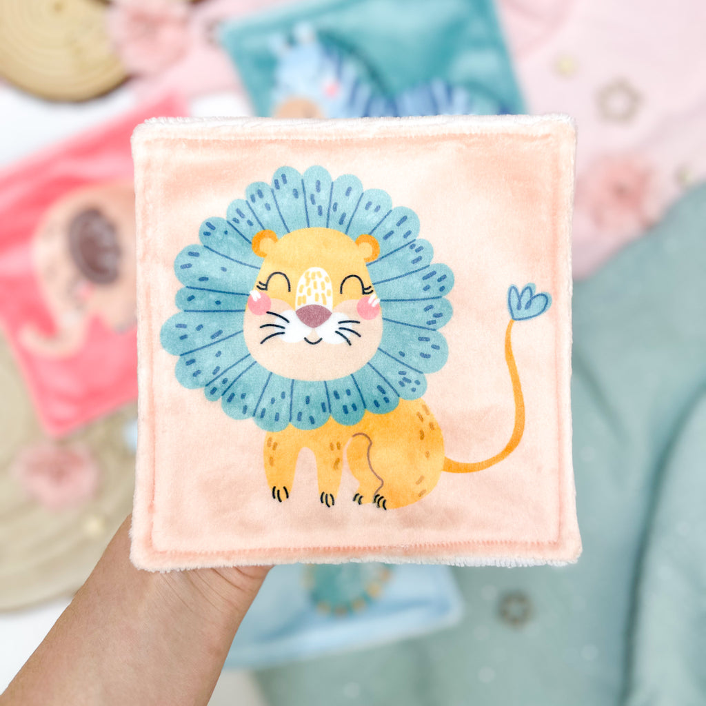 Cotons Lavables Bébé 15x15cm  – Petite Jungle Rêveuse - Lot De 4