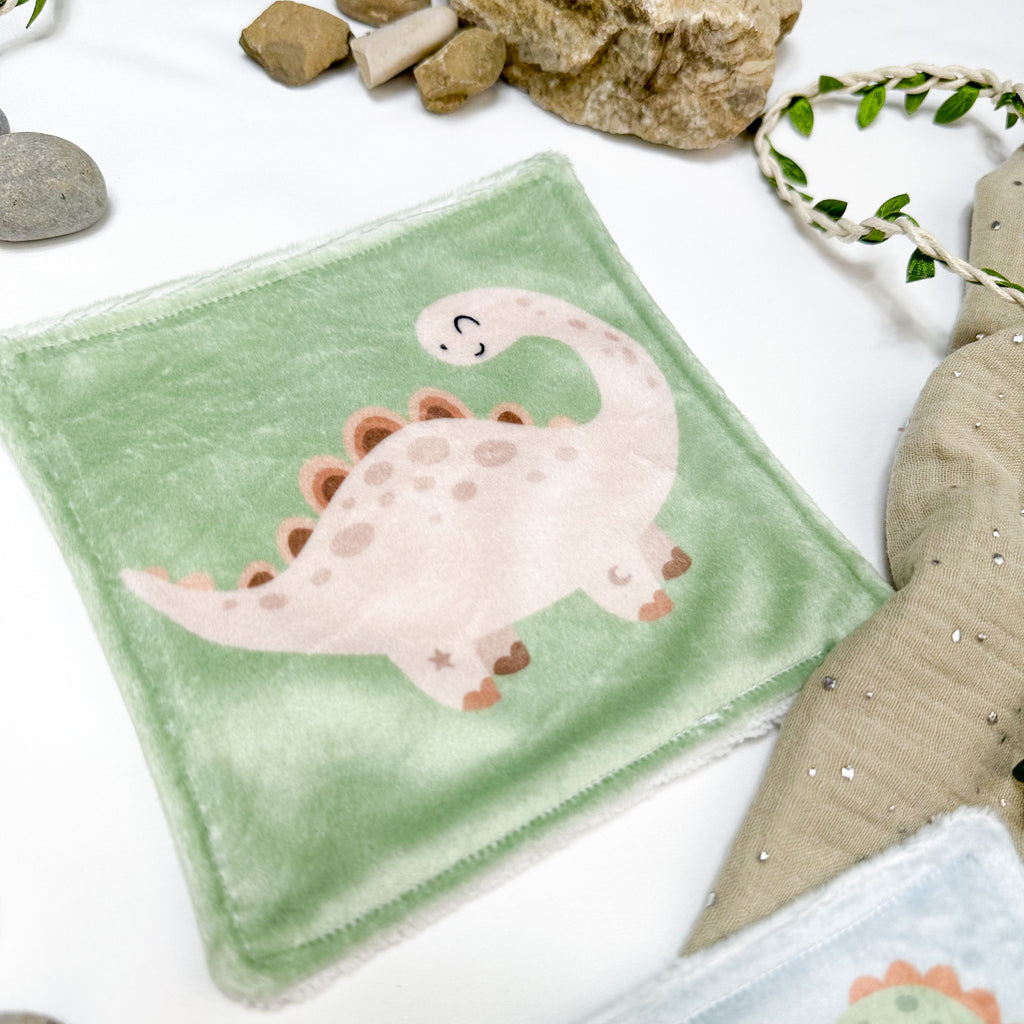 Cotons Lavables Bébé 15x15cm  – Le Gang des P’tits Fossiles - Lot De 4