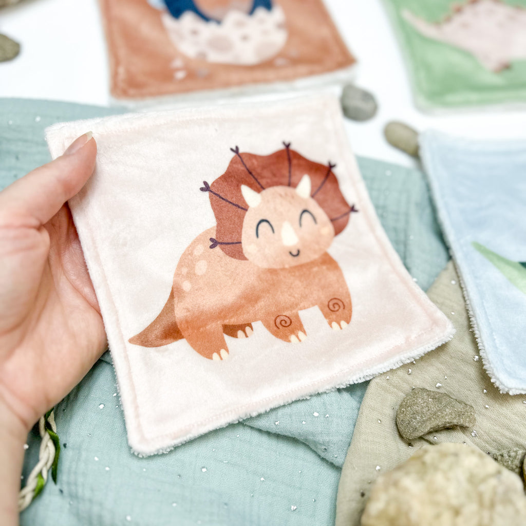 Cotons Lavables Bébé 15x15cm  – Le Gang des P’tits Fossiles - Lot De 4