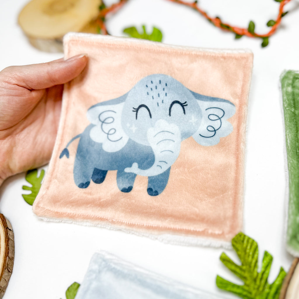 Cotons Lavables Bébé 15x15cm  – Z’animos Tropicool - Lot De 4