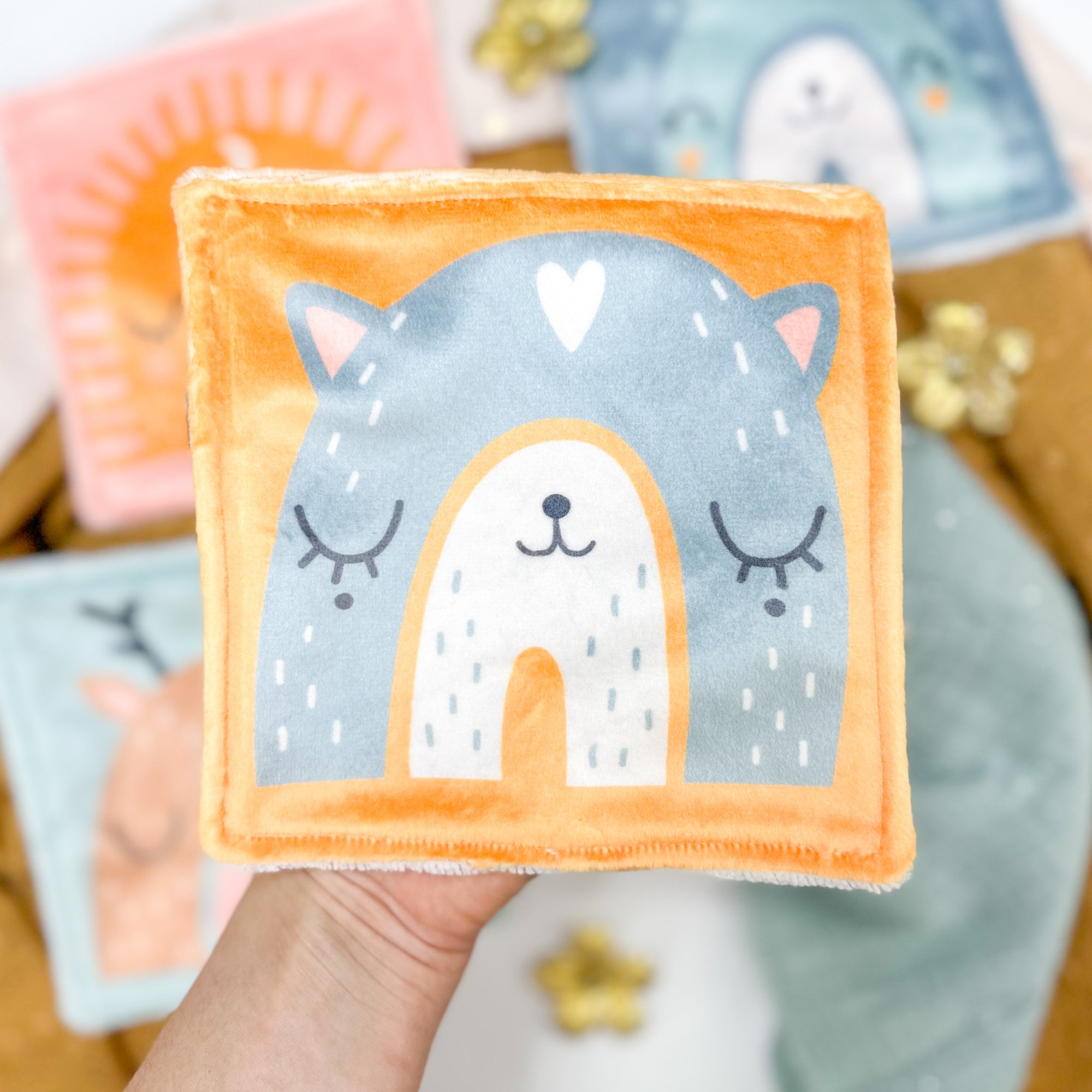 Cotons Lavables Bébé 15x15cm  – Arcs-en-Ciel Enchantés - Lot De 4