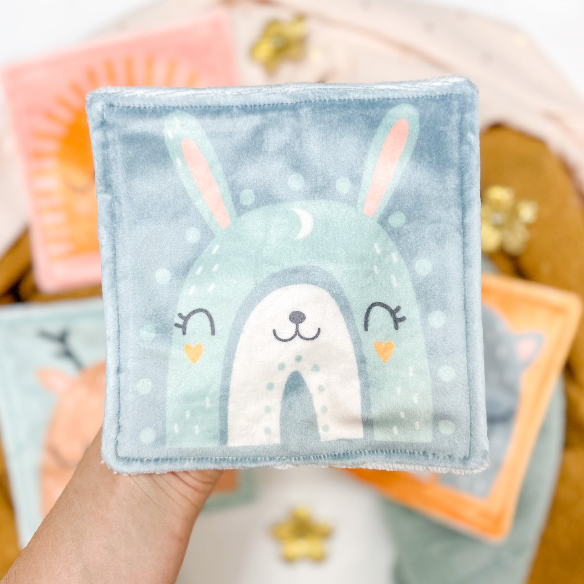 Cotons Lavables Bébé 15x15cm  – Arcs-en-Ciel Enchantés - Lot De 4