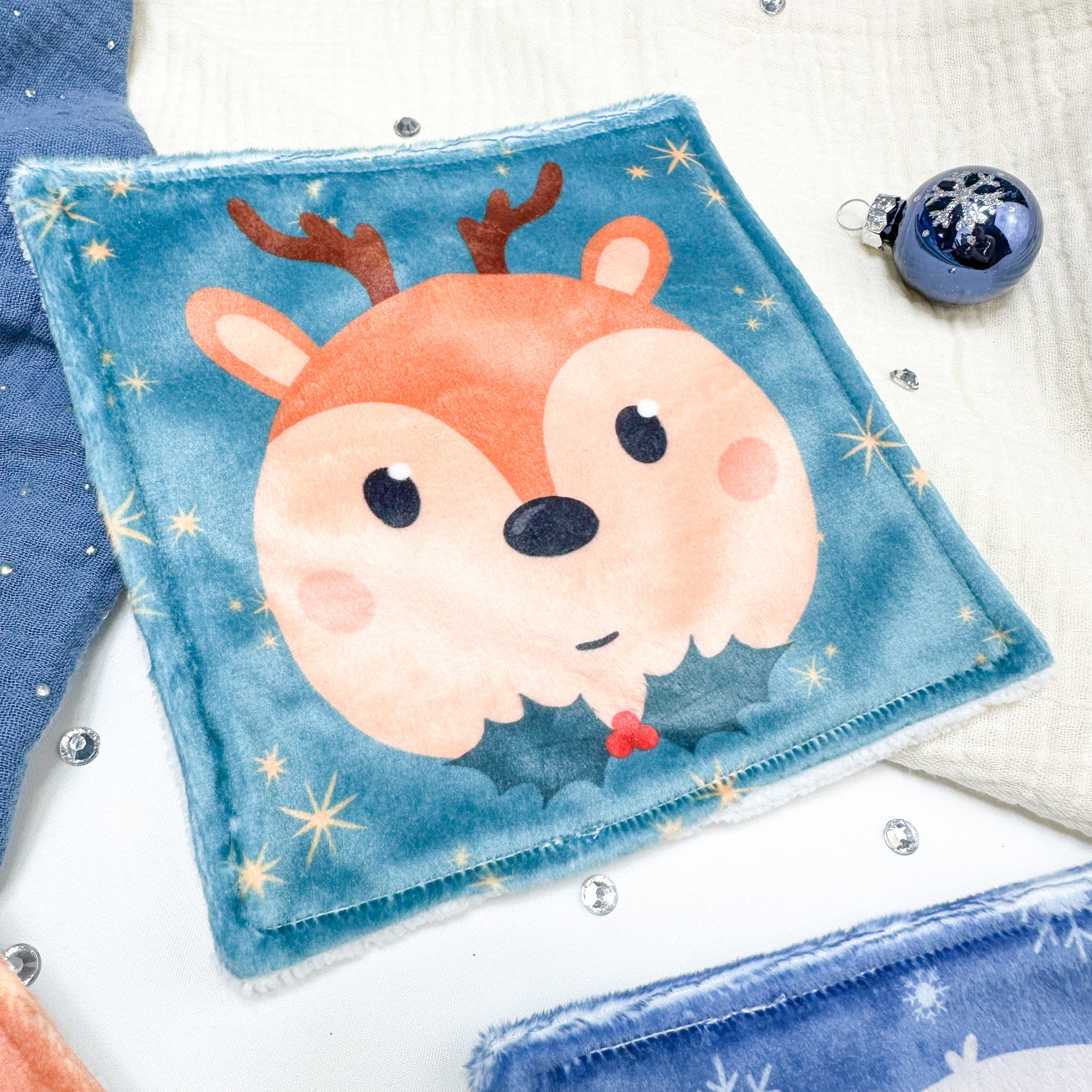 Cotons Lavables Bébé 15x15cm  – Noël en Douceur - Lot De 4