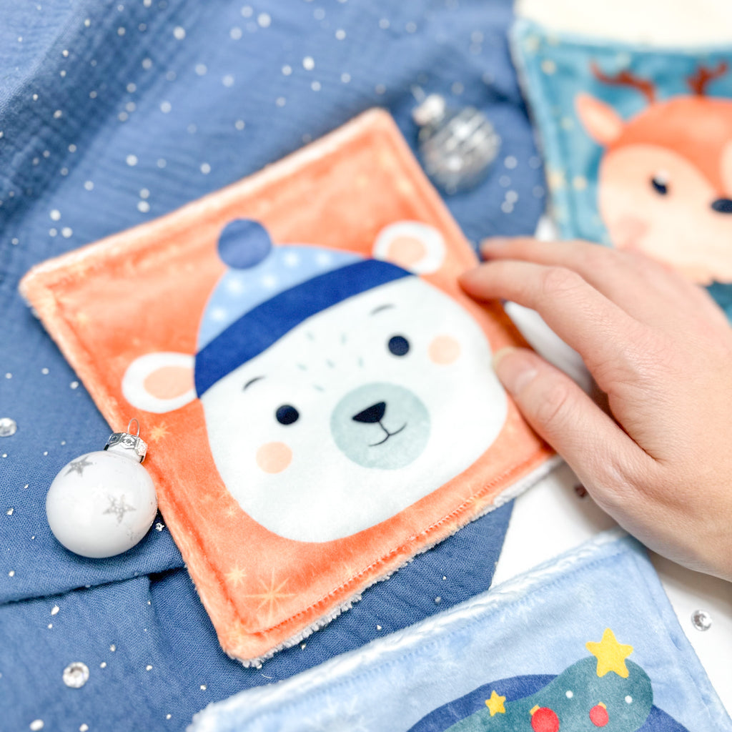 Cotons Lavables Bébé 15x15cm  – Noël en Douceur - Lot De 4