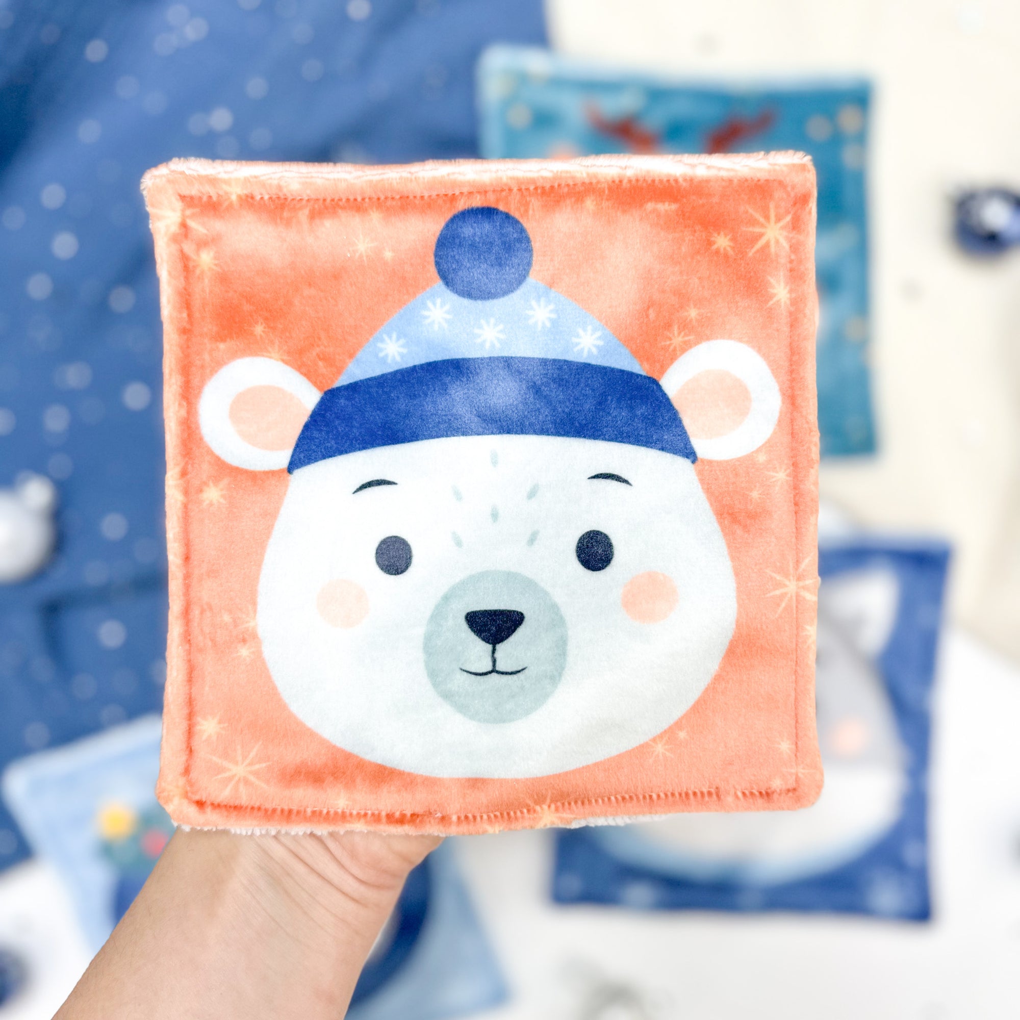 Cotons Lavables Bébé 15x15cm  – Noël en Douceur - Lot De 4