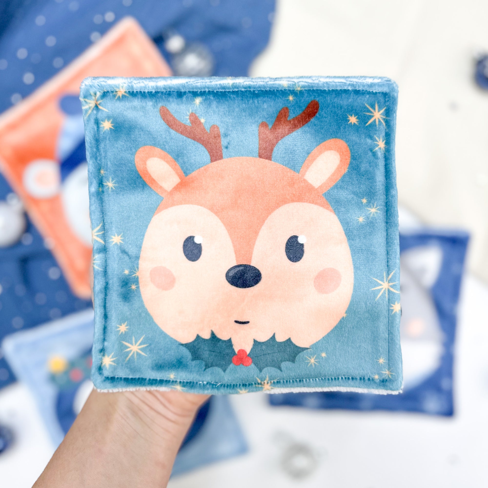 Cotons Lavables Bébé 15x15cm  – Noël en Douceur - Lot De 4