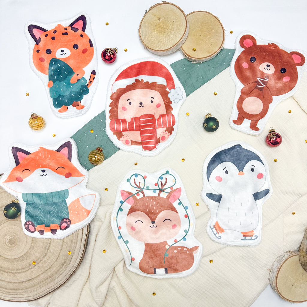 Cotons Lavables Bébé XXL – Noël des Petits Compagnons
