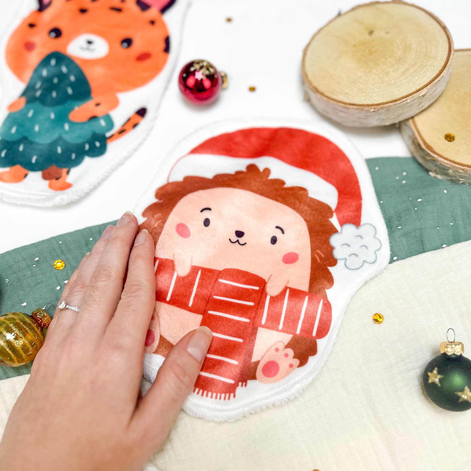 Cotons Lavables Bébé XXL – Noël des Petits Compagnons