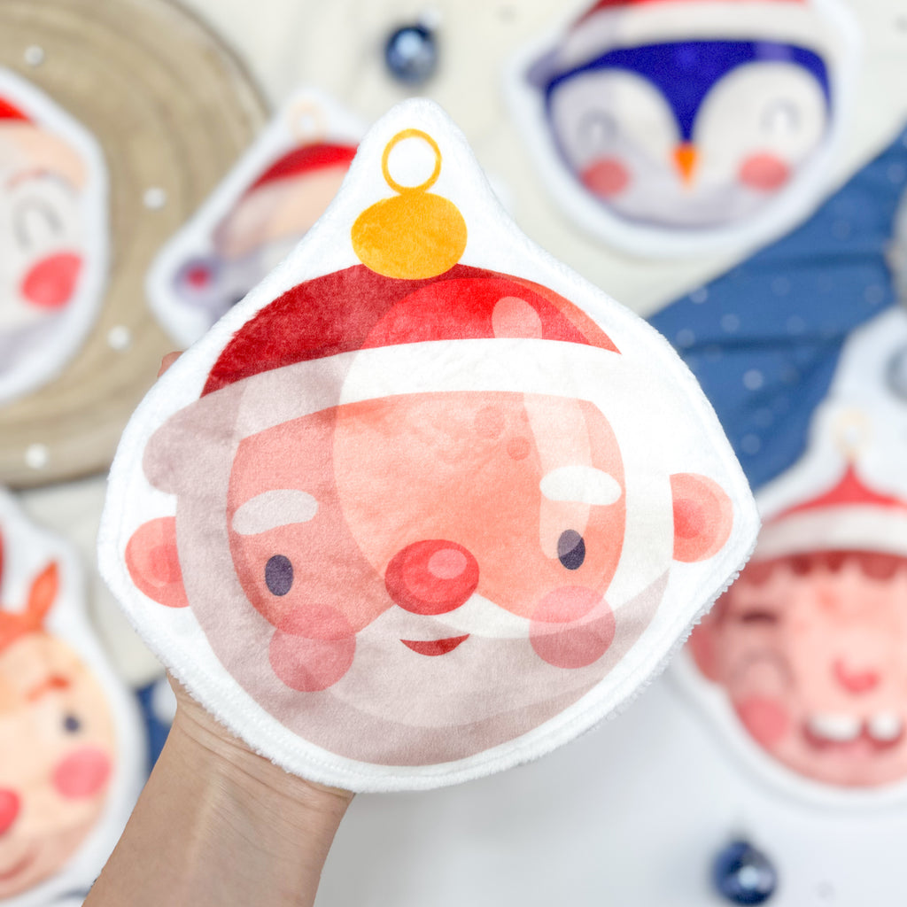 Cotons Lavables Bébé XXL – Boules de Noël Enchantées