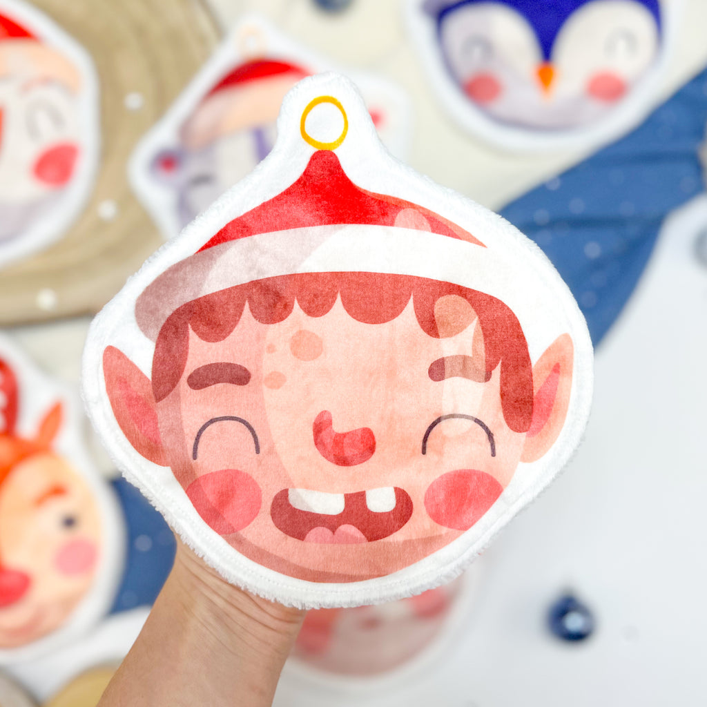 Cotons Lavables Bébé XXL – Boules de Noël Enchantées