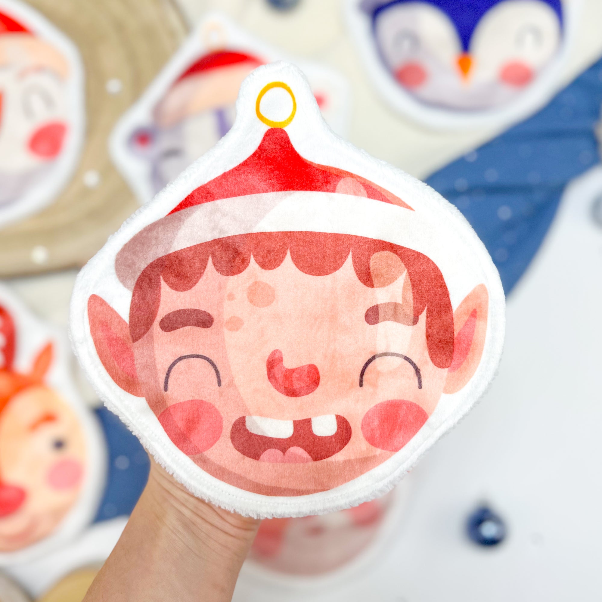 Cotons Lavables Bébé XXL – Boules de Noël Enchantées