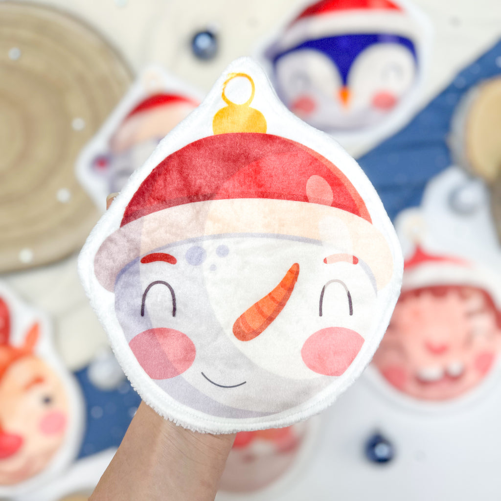 Cotons Lavables Bébé XXL – Boules de Noël Enchantées