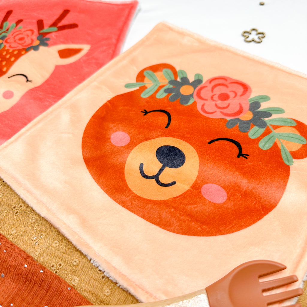 Serviette de table enfant lavable – Les Bohèmes de la Forêt - Lot De 2