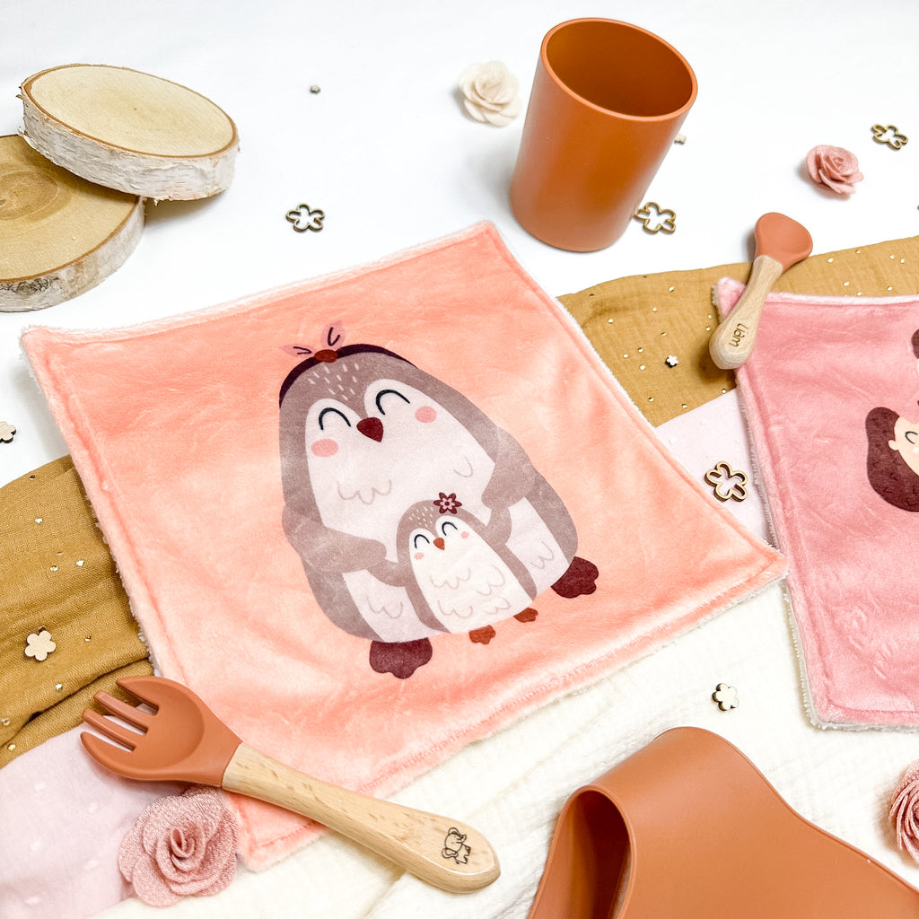 Serviette de table enfant lavable – Maman & Moi - Lot De 2