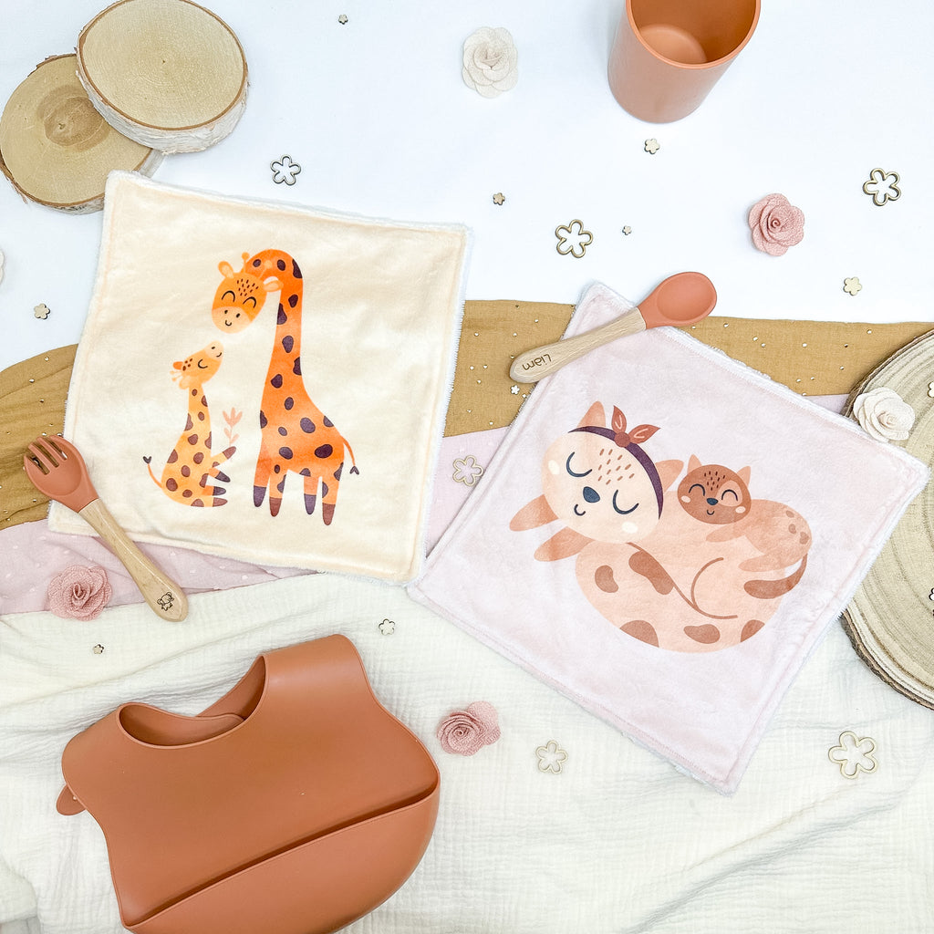 Serviette de table enfant lavable – Maman & Moi - Lot De 2