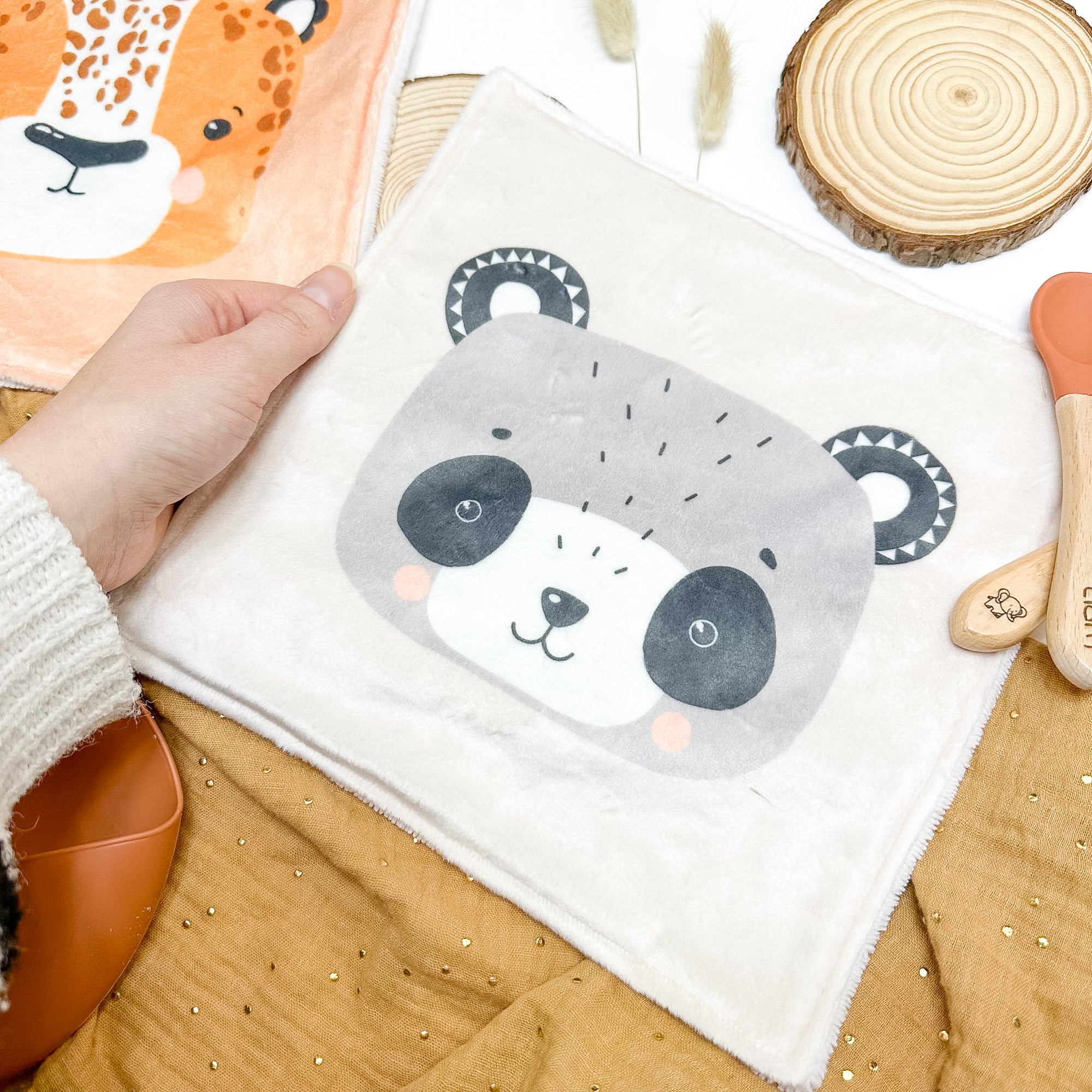 Serviette de table enfant lavable – Petits Compagnons Scandinaves - Lot De 2