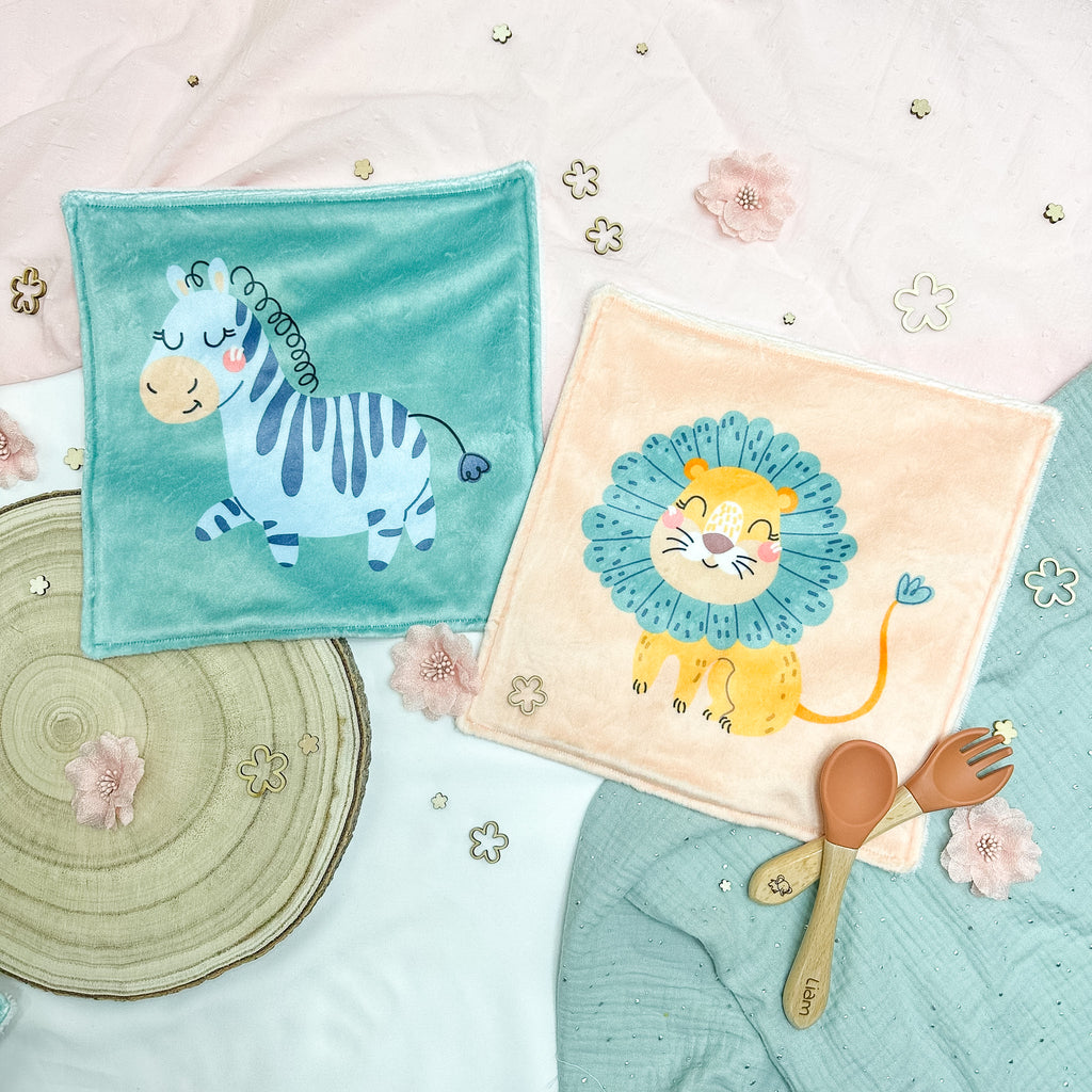 Serviette de table enfant lavable – Petite Jungle Rêveuse - Lot De 2