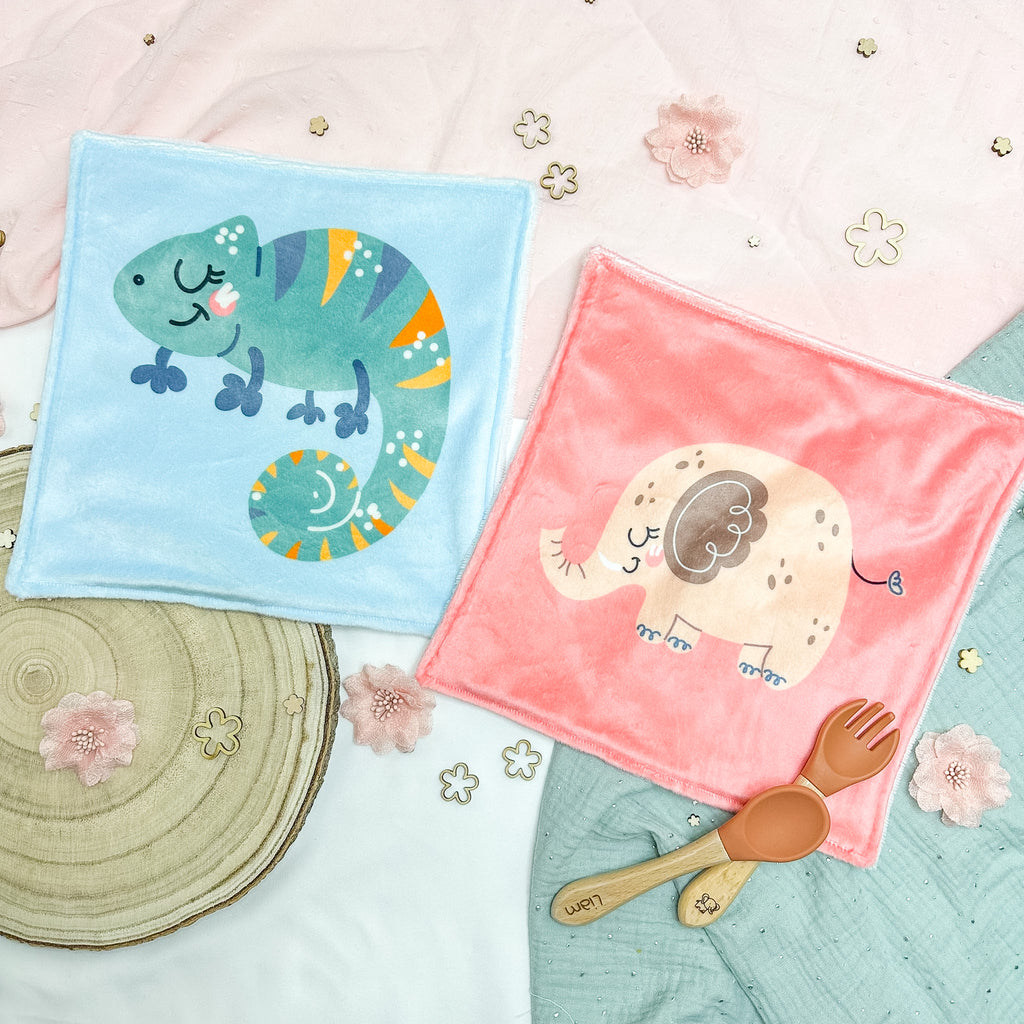 Serviette de table enfant lavable – Petite Jungle Rêveuse - Lot De 2