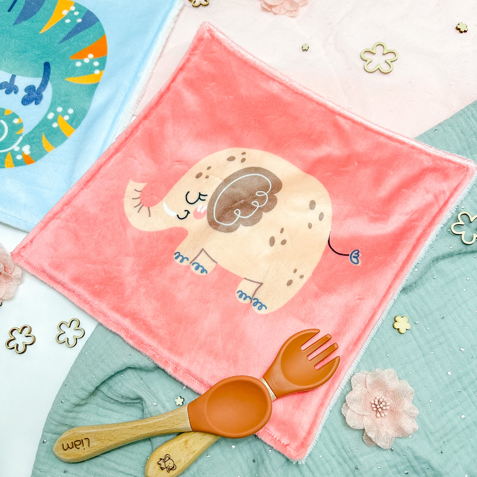 Serviette de table enfant lavable – Petite Jungle Rêveuse - Lot De 2